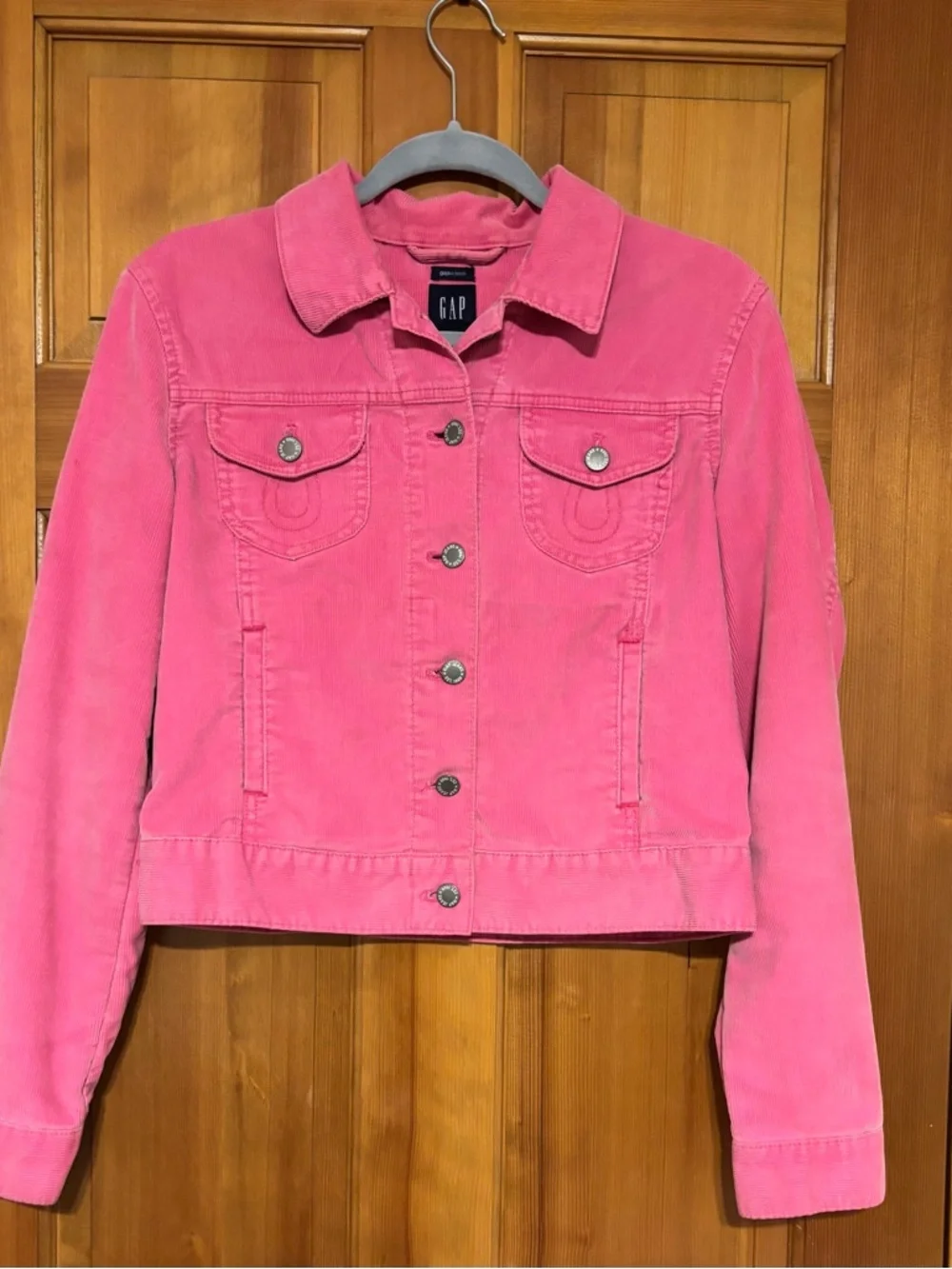 GAP Pink Corduroy Jean Jacket - Picture 1 of 2